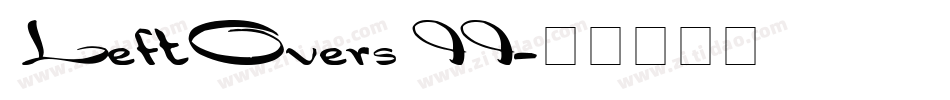 LeftOvers II字体转换